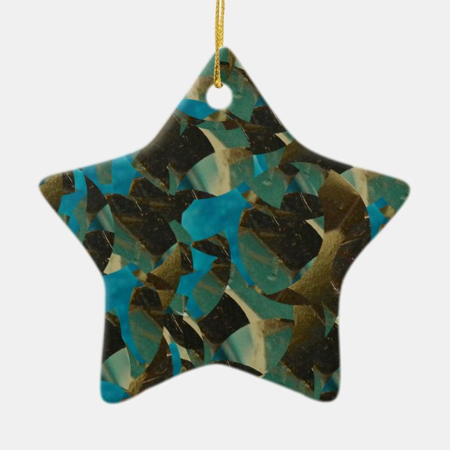 Mosaic Blue Star Ornament (Framsidan)