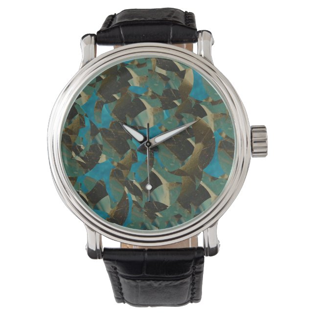 Mosaic Blue Watch Armbandsur (Framsida)