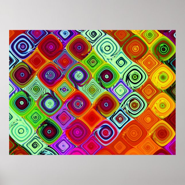Mosaic Brago-Mitchell Bra Fractal Art Poster (Framsidan)