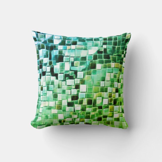 Mosaic Bubble Art/Greenleaf / Kudde (Framsida)