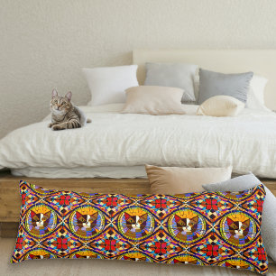 Mosaic Cat - Färgplattor - Cute Calico Kattunge Kroppskudde