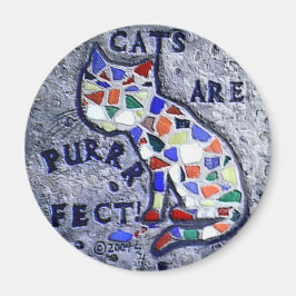 Mosaic Cat Magnet