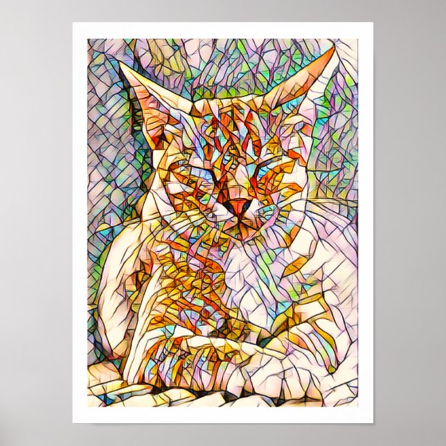 Mosaic Cat Poster (Framsidan)
