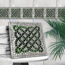 Mosaic Celtic Knot - Abalone Snäcka och Pearl Kakelplatta