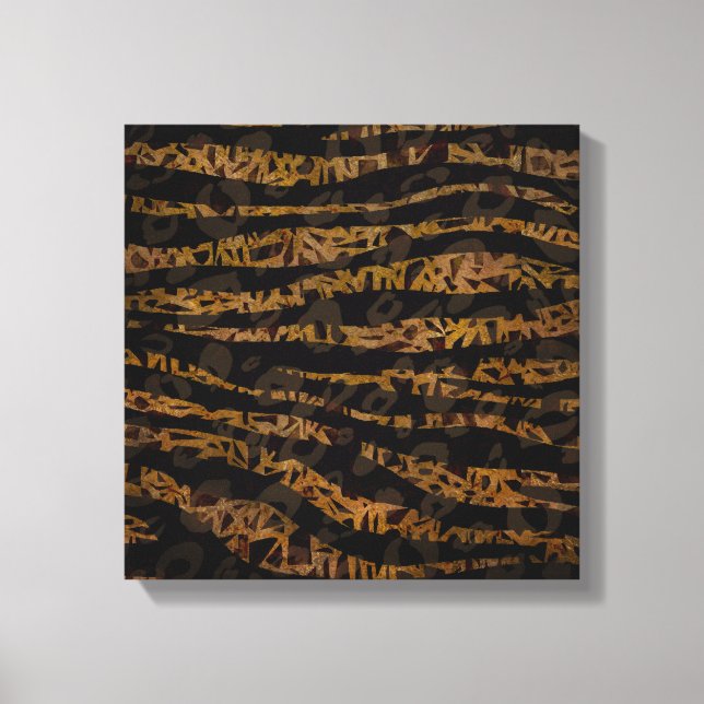 Mosaic Chic Elegant Safari Glam Jungle Canvastryck (Framsida)