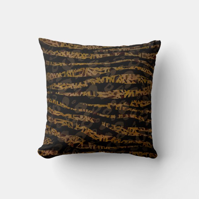 Mosaic Chic Elegant Safari Glam Jungle Print Kudde (Framsida)