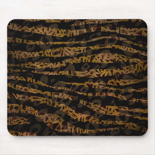 Mosaic Chic Elegant Safari Glam Jungle Print Musmatta (Framsidan)