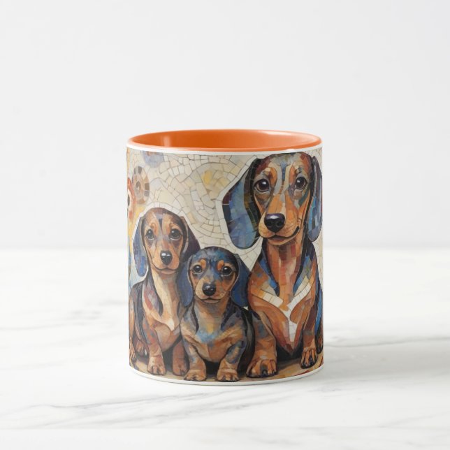 Mosaic Dachshund Coffee Mugg (Center)