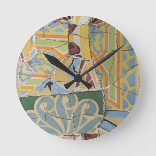 Mosaic dekoration rund klocka (Framsida)