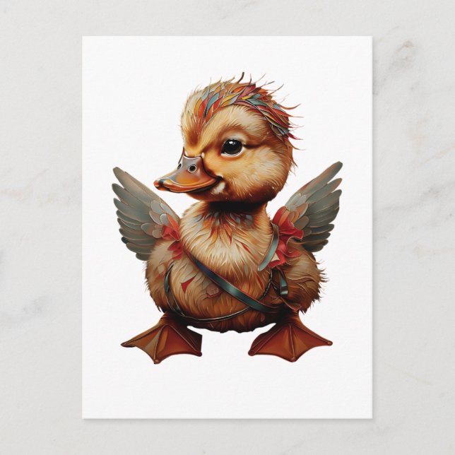 Mosaic Duckling Cupid-vykort Vykort (Framsida)
