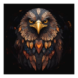 Mosaic Eagle Porträtt Fototryck