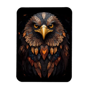 Mosaic Eagle Porträtt Magnet