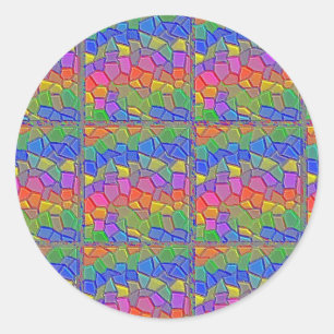 Mosaic Fantasy Sticker Runt Klistermärke