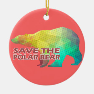 MOSAIC FÄRG POLAR BEAR (SPARA POLAR BEAR) JULGRANSPRYDNAD KERAMIK