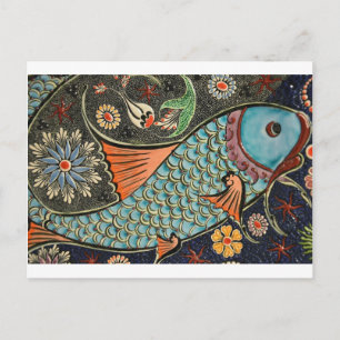 Mosaic Fish Fash Vykort