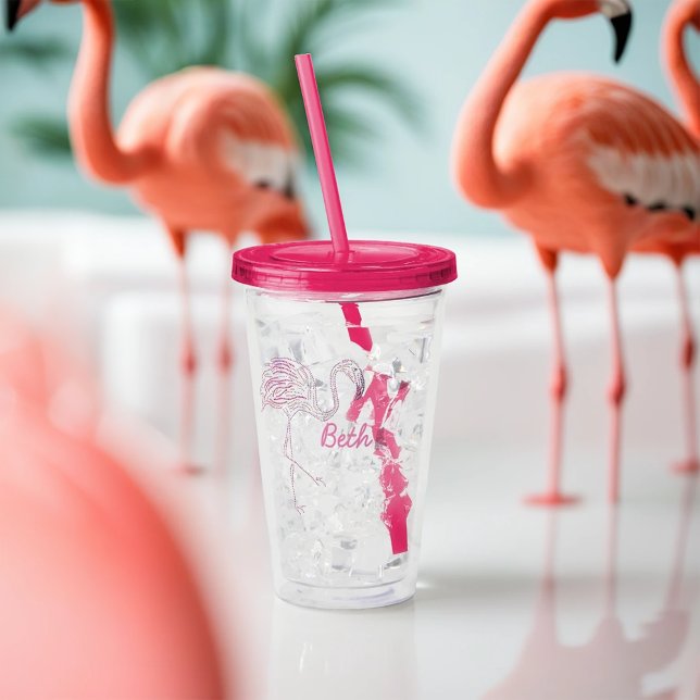 Mosaic Flamingo Personlig Take Away Mugg (Skapare uppladdad)