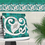 Mosaic Flourish Marble Ornament Grönt and White<br><div class="desc">Mosaic Flourish Marble Ornament Grönt and White</div>