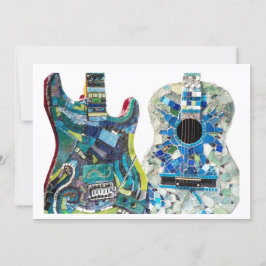 Mosaic Guitar Collection Boho Chic Inbjudningar