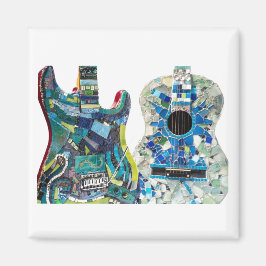 Mosaic Guitar Collection Boho Chic Magnet