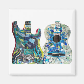 Mosaic Guitar Collection Boho Chic Magnet