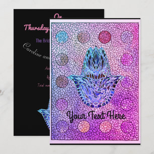 Mosaic Hamsa Hand-inbjudan Inbjudningar
