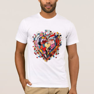 Mosaic Heart of Love T Shirt