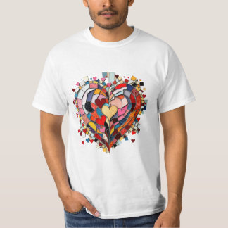 Mosaic Heart of Love T Shirt
