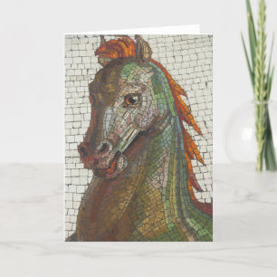 Mosaic Horse, Blank Inside Kort