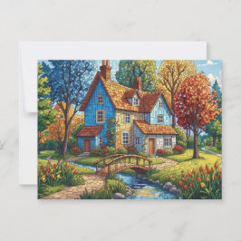 Mosaic House av Stream Postcard Vykort