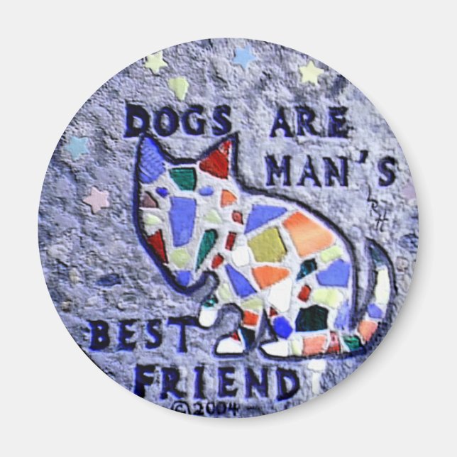 Mosaic Hund Magnet (Framsidan)