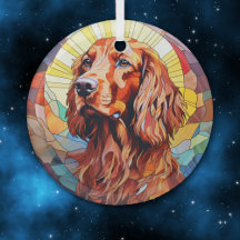 Mosaic Irish Setter Hund Nedfläckad