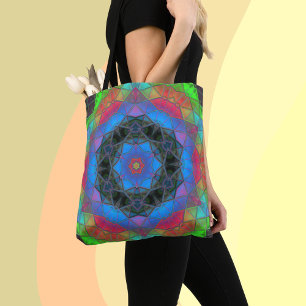 Mosaic Kaleidoscope Flower Rainbow Tygkasse