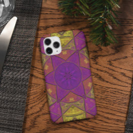 Mosaic Kaleidoscope Flower Rosa and Gult