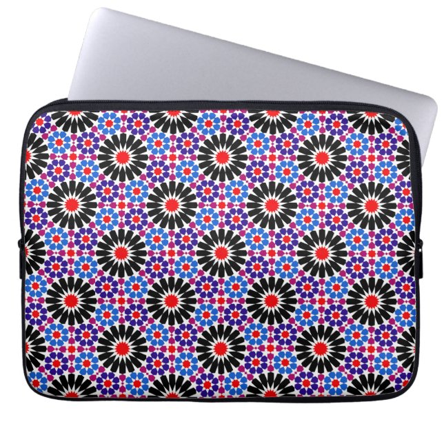 Mosaic Legacy: Andalusian Moroccan Zellige Art Laptop Fodral (Framsidan)