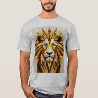 Mosaic Lejon T-Shirt-design T Shirt
