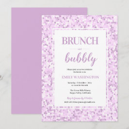 Mosaic Lila Brunch & Bubbly-inbjudan Inbjudningar