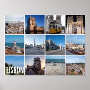 Mosaic Lissabon-foton, Portugal Poster