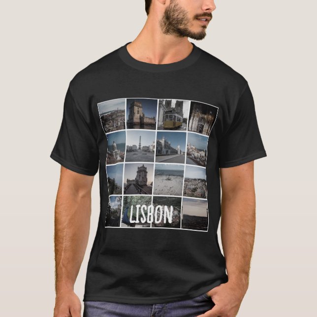 Mosaic Lissabon-foton, Portugal T Shirt (Framsida)