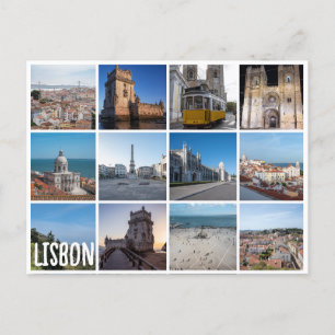Mosaic Lissabon-foton, Portugal Vykort