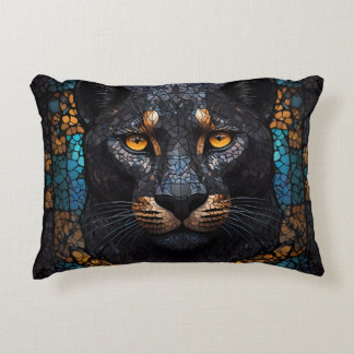 Mosaic Majesty: The Black Panther Prydnadskudde
