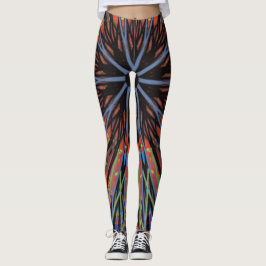 Mosaic Mandala Blue och Lila Leggings