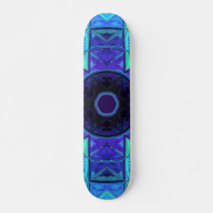 Mosaic Mandala Blue och Lila Mini Skateboard Bräda 18,5 Cm