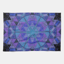Mosaic Mandala Flower Blue och Lila