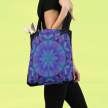 Mosaic Mandala Flower Blue och Lila