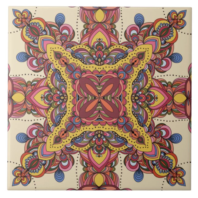 Mosaic Mandela Design #5 Kakelplatta (Framsidan)