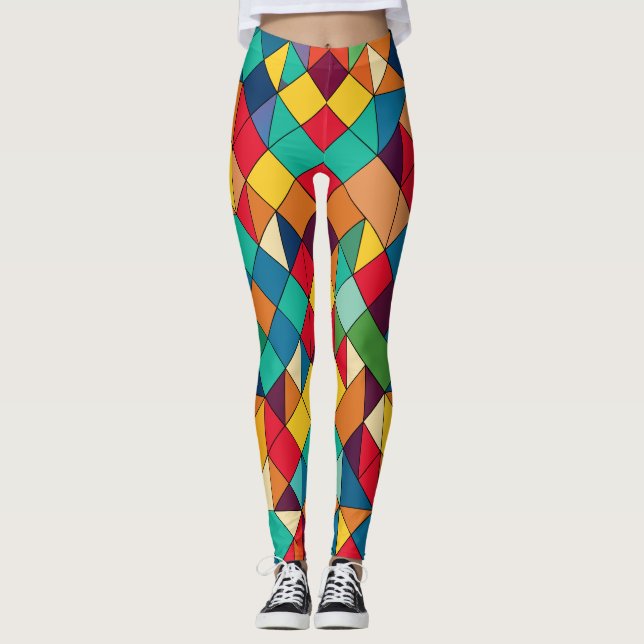 Mosaic Masters: Art Inspired Mönster Leggings (Framsida)