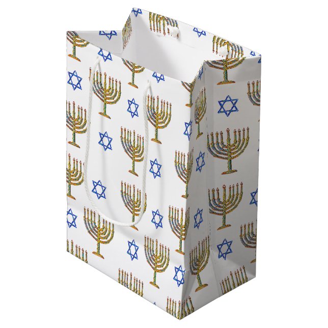 Mosaic Menorahs + Stars (Framsidan Vinklad)
