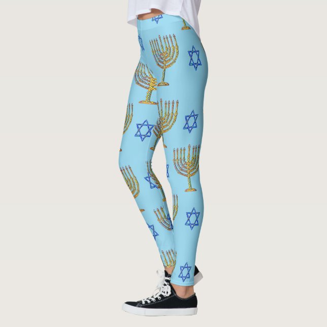 Mosaic Menorahs + Stars Leggings (Vänster)