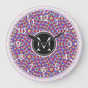 Mosaic Modern Monogram #16 Stor Klocka