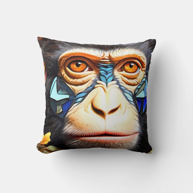 Mosaic Monkey Cushion Throws & Pillows Kudde (Framsida)